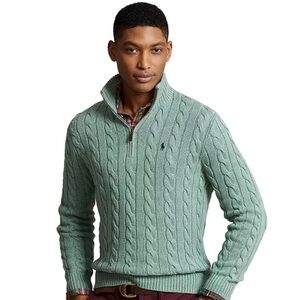 Polo by Ralph Lauren Black Zip-Up Men's Sweater